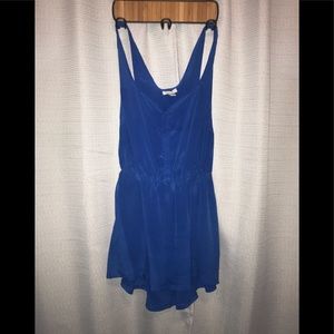Bright blue 100% silk ecote tank top